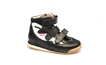 Sportowe adidasy dziecięce ze stabilizacją pięty, na rzepy, na sportowej podeszwie, Ocieplenie z membraną Te-POR® szara