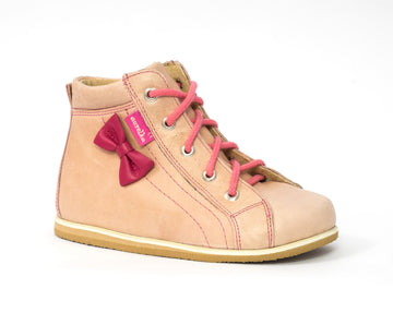 Sznurowane trzewiki dziecięce z usztywnioną piętą, na Vibramie, Ocieplenie z membraną Te-POR® szara