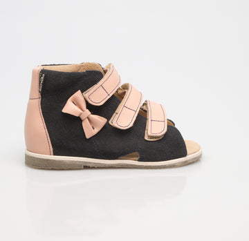 Kapcie dla dzieci ze stabilizacją pięty, bez języka, na rzepy,, z obcasem Thomasa