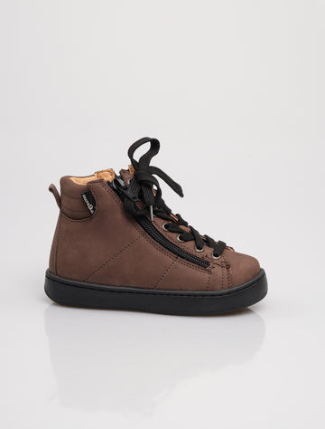 Skórzane trampki dziecięce ze stabilizacją pięty z suwakiem