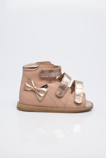 Seryjne wysokie sandały do ortez na rzepy - SLIM/MEDIUM, na Vibramie, Tęgość slim/mid