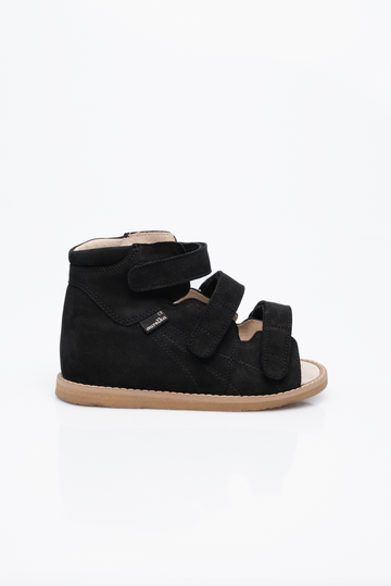 Seryjne wysokie sandały do ortez na rzepy - SLIM/MEDIUM, na Vibramie, Tęgość slim/mid