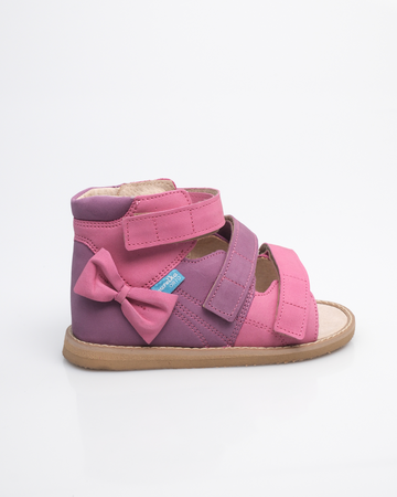 Seryjne wysokie sandały do ortez na rzepy - SLIM/MEDIUM, na Vibramie, Tęgość slim/mid