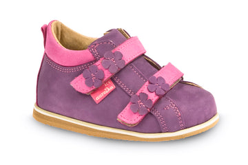 Półbuty dla dzieci na dwa rzepy z usztywnioną piętą, na Vibramie