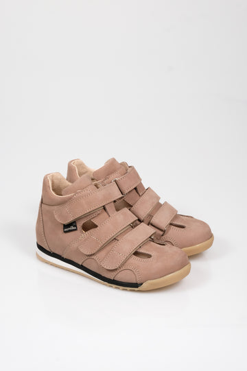 Półbuty na rzepy dla dzieci z usztywnioną piętą, na Vibramie