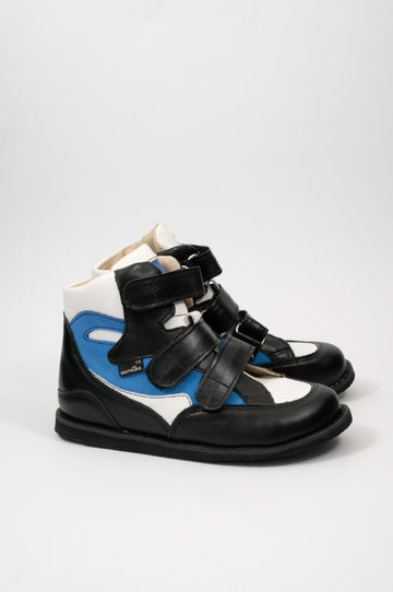 Sportowe adidasy dziecięce ze stabilizacją pięty, na rzepy, na Vibramie, Tęgość G