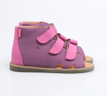 Kapcie dla dzieci ze stabilizacją pięty, z językiem, na rzepy, z obcasem Thomasa, standardowa supinacja łuku podłużnego